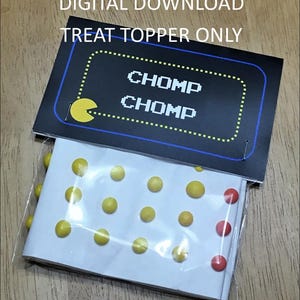 Gaming Party Favors, DIGITAL DOWNLOAD, chomp chomp party favor, video game party, candy, treats, favor, boy birthday, video game, gamer