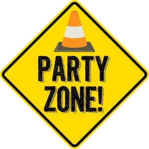 Construction birthday party poster sign PRINTED dig in, party zone, refuel here, gift loading zone, kids at work, birthday party image 3