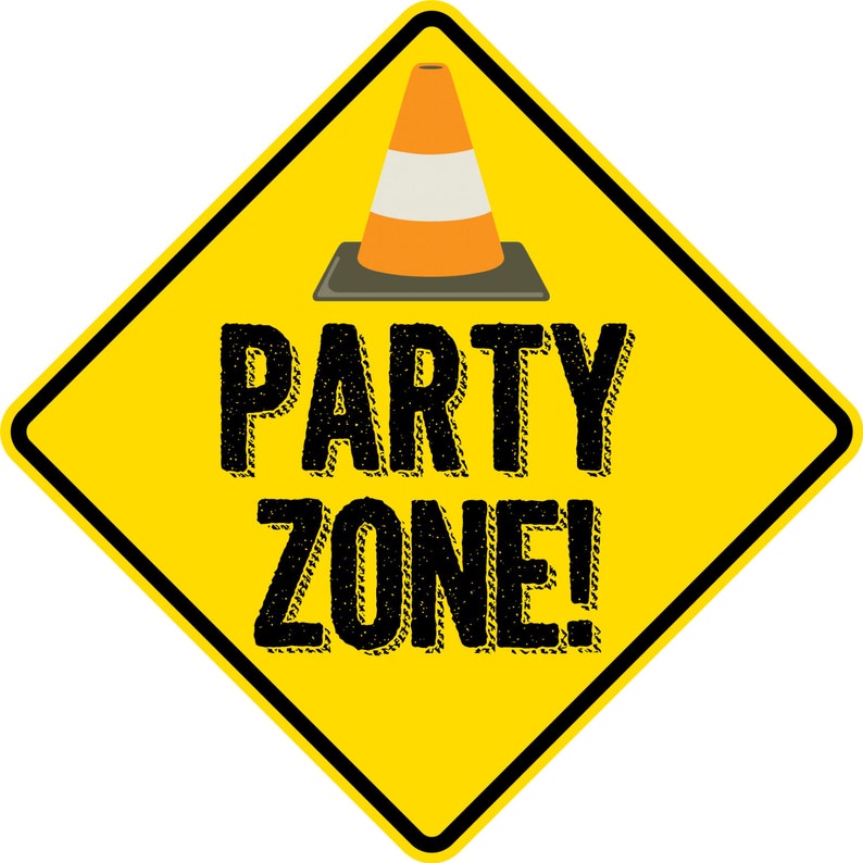 Construction birthday party poster sign PRINTED dig in, party zone, refuel here, gift loading zone, kids at work, birthday party image 3