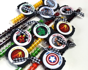 Party Favors (25) - candy, treats, personalized treat stacks, favor, boy birthday, fish extender