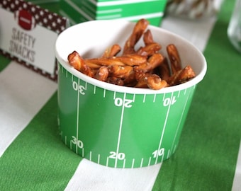 Football favor cup, chili soup cup, bowl (12), green favor cup, party favor, candy box, favor, box, cup, bowl, party supplies