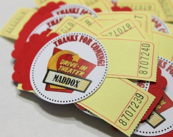 SUPER TAGS (20)for goodie bags, treat bags or favors for birthday party - drive in movie night, Lightning McQueen, Avengers, Nemo