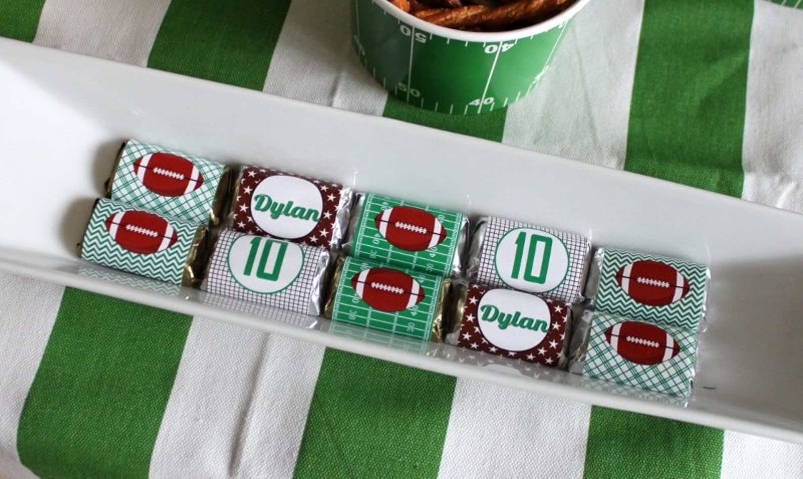Football Party Mini Hershey Candy Bar Wrapper DIGITAL DOWNLOAD | Etsy