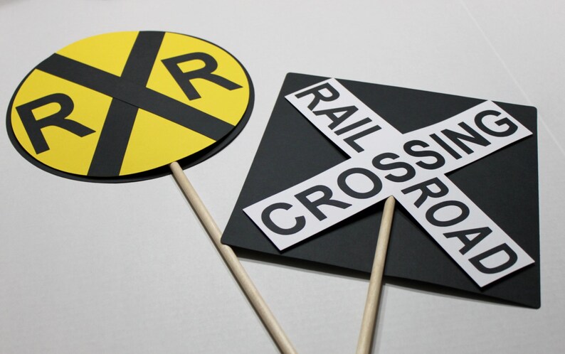 Train Party Centerpiece Birthday Railroad Crossing Decoration Decor