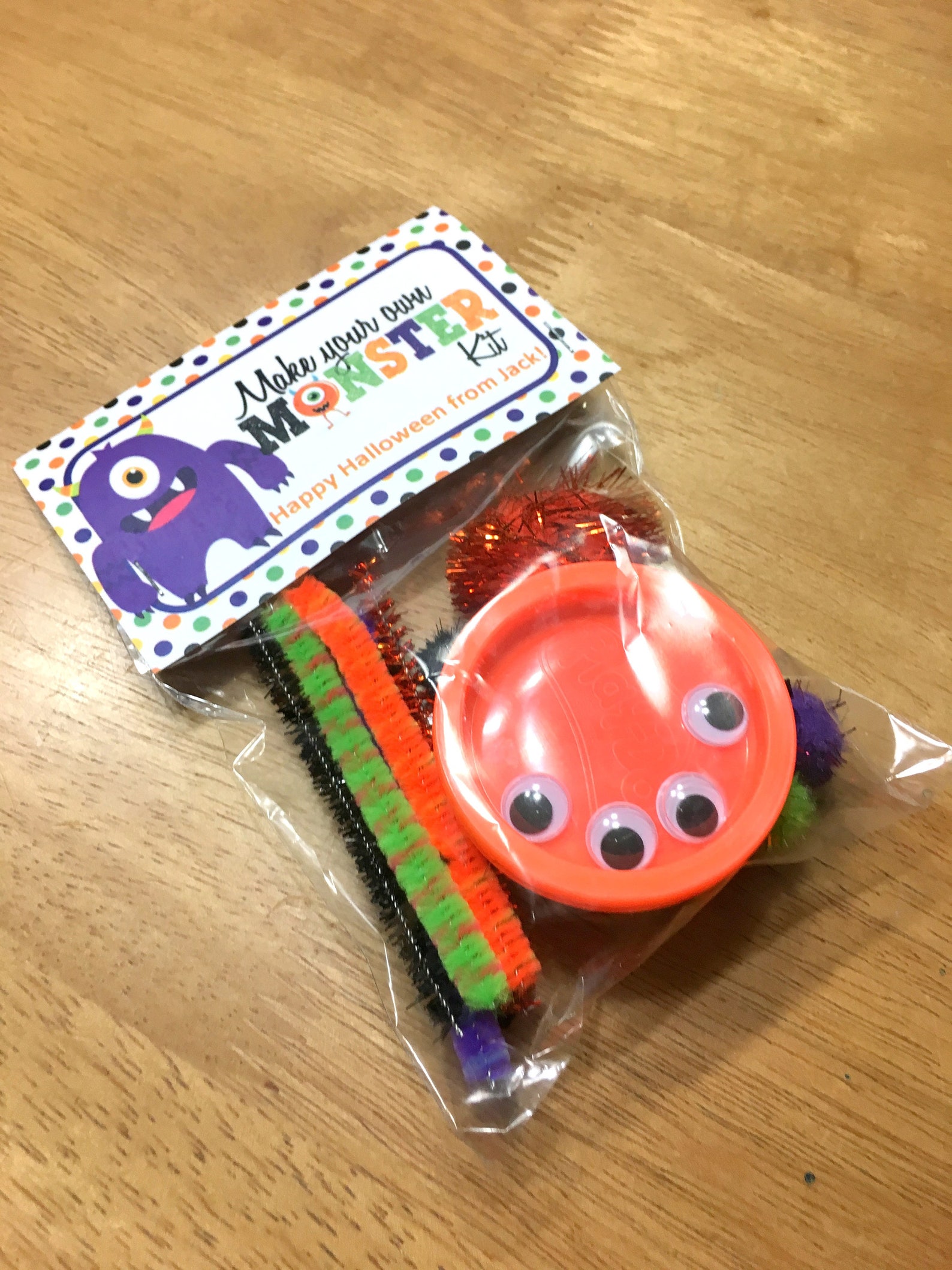 Halloween Treat Topper PRINTABLE Make Your Own Monster Kit - Etsy