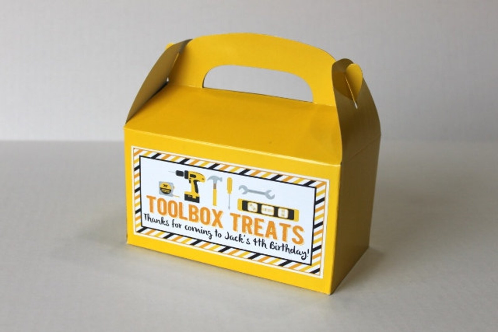 Construction Birthday Party Tool Box Favor Box Treats Etsy