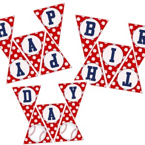 Baseball party banner, PRINTABLE, baseball birthday party banner, INSTANT DOWNLOAD, baseball party sign, happy birthday banner