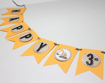 Construction party banner - construction birthday, construction party, construction banner, construction baby shower, dump truck