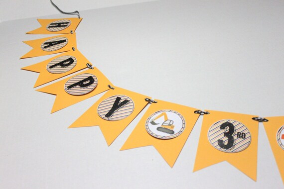 Construction Party Banner Construction Birthday Etsy