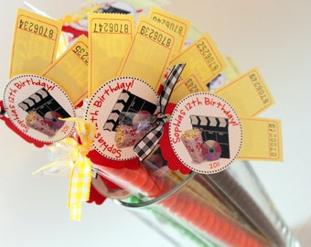 Movie Night party favors (20) kids birthday party, housewarming, girls night in