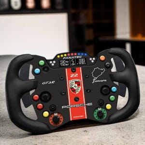 Plate 3D for FANATEC GT3 Endurance wheel - Porsche version sim racig custom sticker simracing