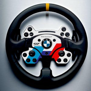 3D Plate for MOZA RS V2  wheel - BMW version, sim racig customs, sticker simracing, moza livery stickers, moza personalize,