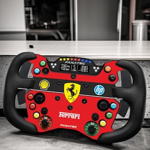 Plate 3D for FANATEC GT3 Endurance wheel - Ferrari version sim racig custom sticker simracing