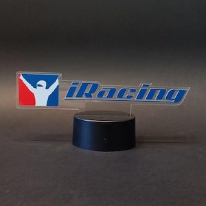 iRacing Logo LED Lamp: Color-Changing USB Desk Light