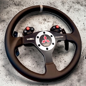 Plate 3D for FANATEC R320  wheel - Mitsubishi version sim racig custom sticker