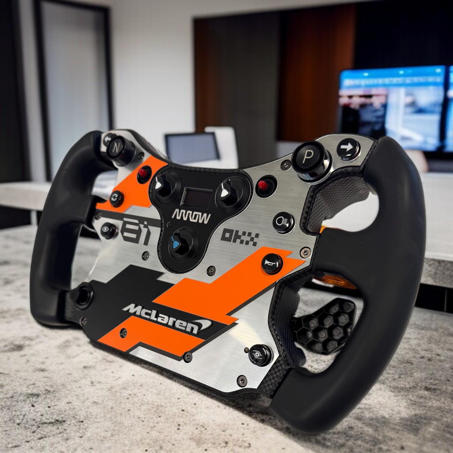 Fanatec McLaren v2 カスタム Mclaren GT3 v2 rim w/ forged carbon wrap : r/Fanatec