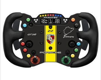 Plate 3D for FANATEC GT3 Endurance Wheel - Porsche Version Sim