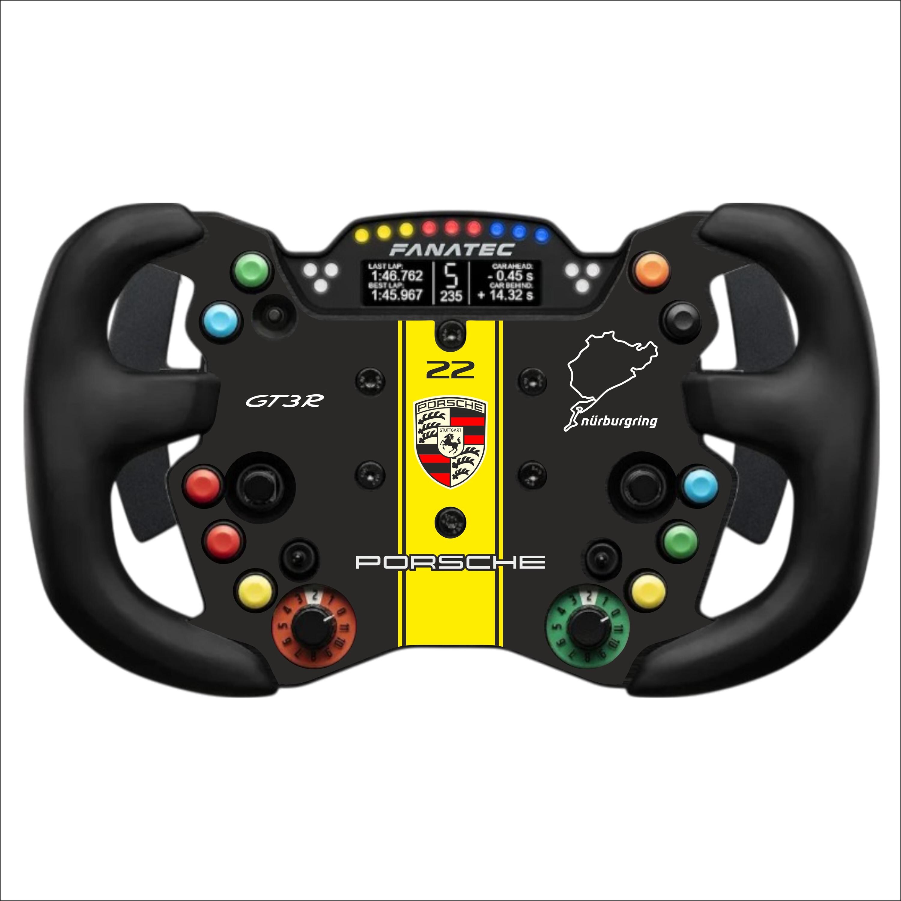 Plate 3D for FANATEC GT3 Endurance Wheel - Porsche Version Sim