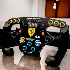 Plate 3D for FANATEC F1 Esport wheel - Ferrari Black sim racig custom sticker simracing