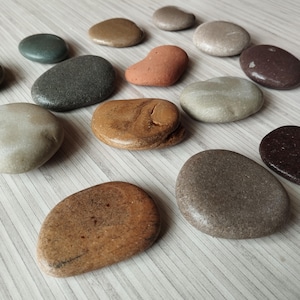 Bulk Large Pebbles, 20 Pieces, Smooth Genuine Beach Stones 1.6&quot; - 2.4&quot;, Craft Supply, Pebble Art, Rock Painting, Beach Theme Decor