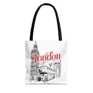 Tote Bag London City Stylish Shopping Bag Tote Bag Travel Accessory Gift for London Lovers Tote Bag Eco-Friendly Urban Chic Gift London Tote