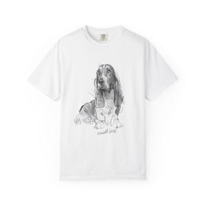 Tee Shirt Basset Hound Dog Tee Shirt Unisex Animal Lover Gift Dog Owner Apparel Artistic Dog Design Shirt T-Shirt Basset Hound Design