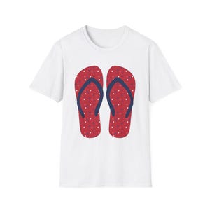 T-Shirt Flip Flop Fun Tee Shirt Unisex T-Shirt Summer Vibes Beachwear Tee Shirt Vacation Outfit Casual Wear Fun Gift Flip Flop T-Shirt