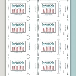 Custom Raffle Tickets Template for Canva | Bridal Shower, Baby Shower, Birthday, Engagement Party | Editable & Instant Download