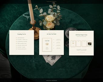 Kit para noche de juegos de cartas para imprimir / Hoja de puntuación editable en Canva