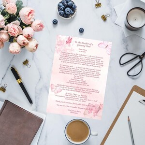 Carta sincera para la madre de un adolescente / Regalo imprimible para la madre de un adolescente / Recuerdo emotivo para cumpleaños, Día de la Madre o simplemente porque sí