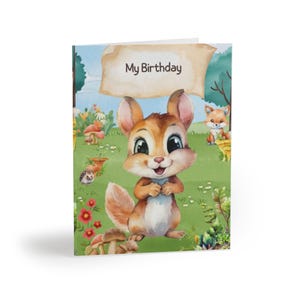 Whimsical Birthday Greeting Cards - Cute Animal Designs, Perfect for Kids' Celebrations, Fun Invitations, Party Wishes, and More!