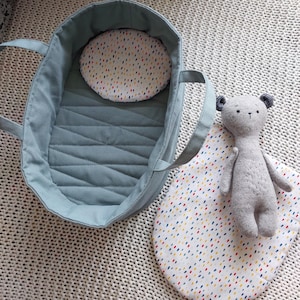Panier pour poupée, Lit pour poupée, panier pour poupée, berceau pour poupée, parure de lit pour poupée, porte-poupée, cadeau pour enfants, cadeau d'anniversaire pour fille