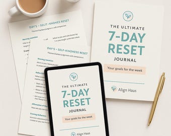 7-Day Mental Reset Journal | Printable Self-Care - Clarity Workbook | Regain Focus & Energy PDF