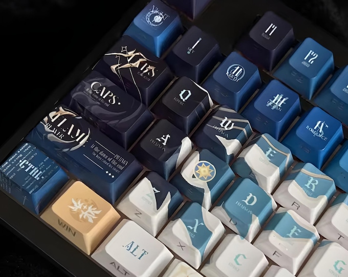 Featured listing image: Honkai Star Rail Phainon Keycaps: Cherry Profile PBT, Video Game Theme, Anime Keycap Set