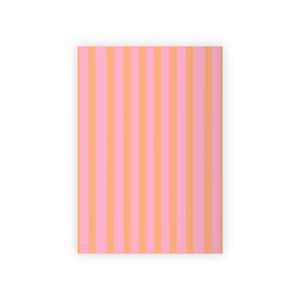 Schicke gestreifte Geschenkpapierrolle, Geburtstagsverpackung, Feiertagsgeschenkverpackung, feiern jeden Anlass, rosa und orange Streifen