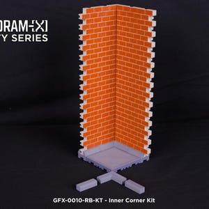 Inner Corner Wall Kit - Dioram-X: City Series - 1/12 Scale Modular Diorama System