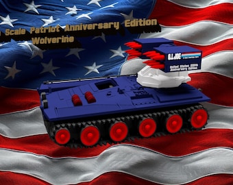 Wolverine Patriot Edition Tank - 1/12 Scale - Classified Series (GI Joe) - 3d Printed