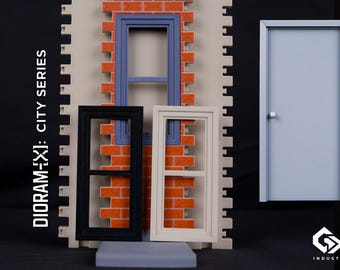Windows and Doors - 1/12 Scale Modular Diorama System - Dioram-X: City Series