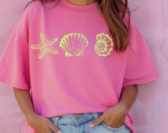 Seashells PNG, Coquette Summer Beach Shirt Design,Sublimation Digital Download