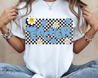 Retro Teacher PNG, Back to School Shirt Design,Sublimation Digital Download