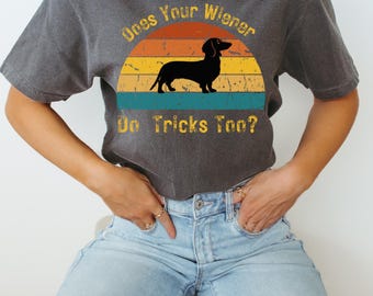 Wiener Dog Tricks T-Shirt Design: Dachshund Clipart (PNG)