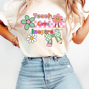 Teach Love Inspire Png Sublimation Design Png Teacher Gift Png Back to School Png Digital Downland Teacher Design Png Teacher Png