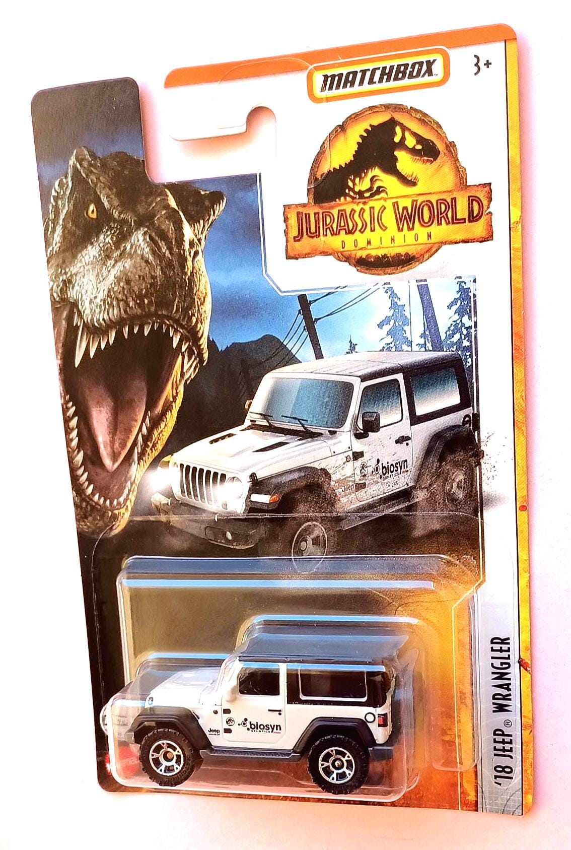 Matchbox Toy Car, 18 JEEP WRANGLER, Jurassic World Dominion, 1:64
