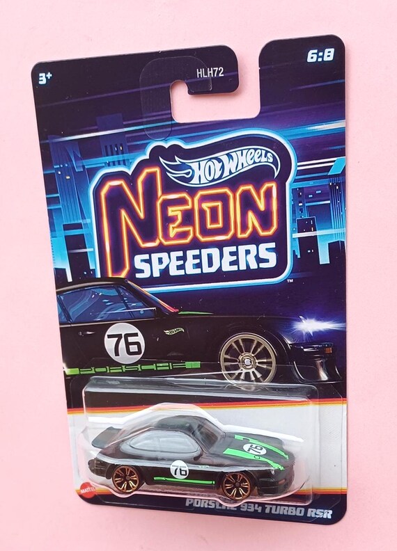 Hot Wheels Car, PORSCHE 934 TURBO RSR, Neon Speeders Series, 6/8
