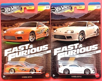 Brian O'Conner TOYOTA SUPRA, Hot Wheels Fast & Furious Silver Series, lotto di 2