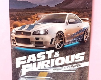 Velozes e Furiosos, Brian O'Conner, NISSAN SKYLINE Gt-R (BNR34), Hot Wheels, Série Prata