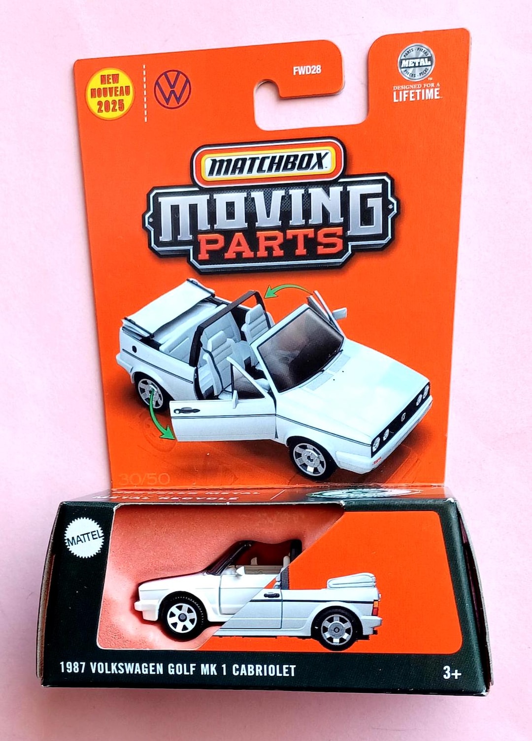1987 VOLKSWAGEN GOLF MK1 CABRIOLET, Matchbox Moving Parts, 1:64 - Etsy