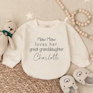 Personalized Pregnancy Announcement Baby Bubble Romper, Baby Announcement Outfit, Grandmother,Newborn Outfit,Cute Grandparents Baby Apparel