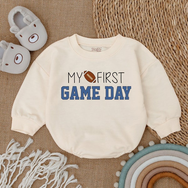 My First Game Day Romper, Football Baby Shower, Newborn Bodysuit , First Father's Day, Baby Outfit, Gift For Baby Girl, other Day