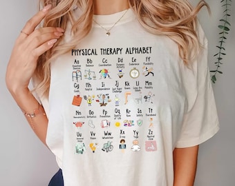 Physical Therapy Alphabet T-shirt, Physical Therapy Shirt, Physical Therapist, Pediatric Physical Therapy, PT Shirt, PTA  Physical T-shirt